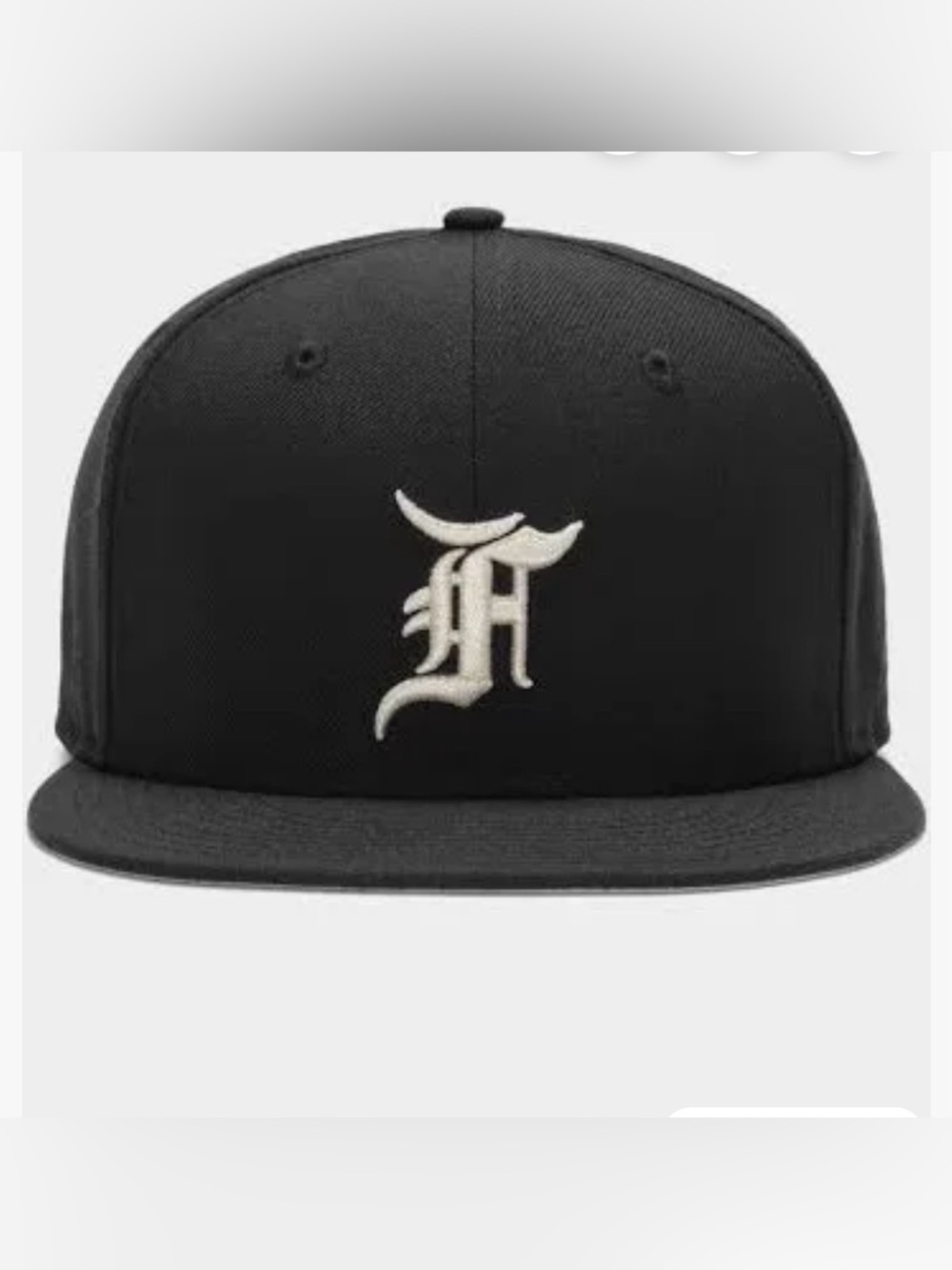 Fear of God Essentials New Era Wool 59FIFTY Black CGO Fitted Hat - 7 1/2